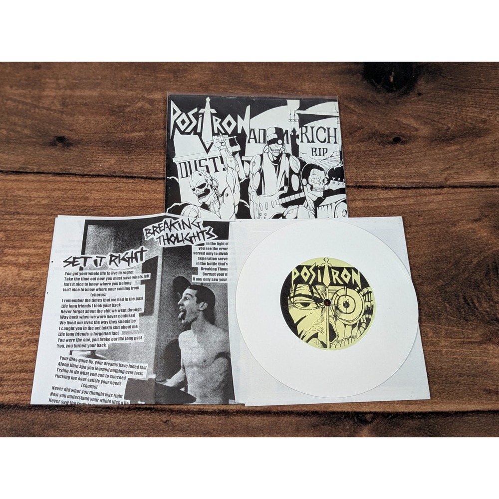 Positron‎ Dead Alive 7" Vinyl Record 2002 Rock Hardcore EX/EX